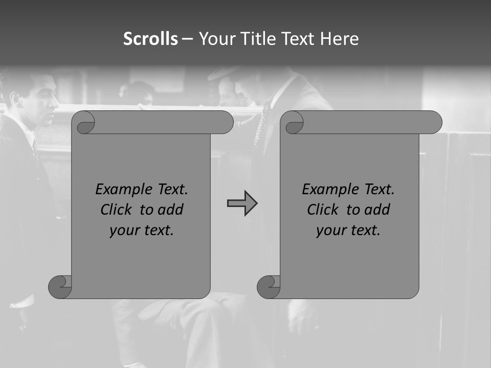 A Man Handing A Trophy To A Little Boy PowerPoint Template