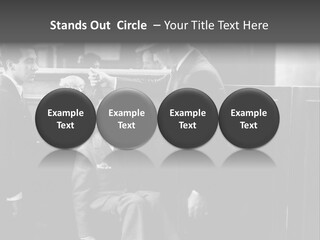 A Man Handing A Trophy To A Little Boy PowerPoint Template