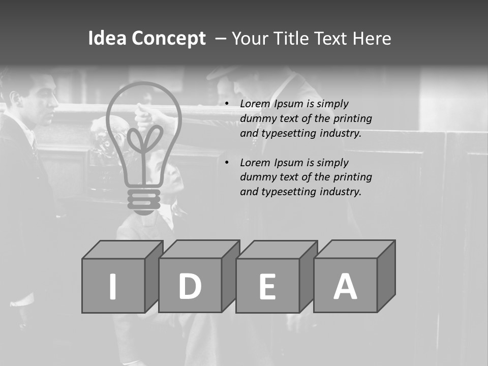 A Man Handing A Trophy To A Little Boy PowerPoint Template