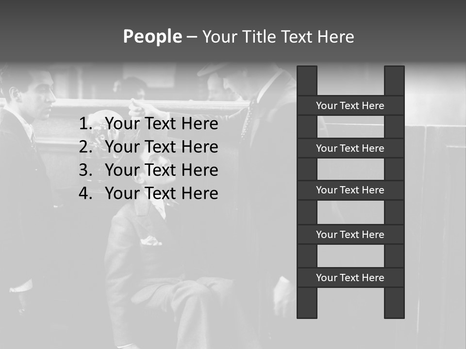 A Man Handing A Trophy To A Little Boy PowerPoint Template