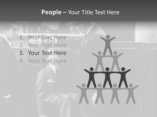 A Man Handing A Trophy To A Little Boy PowerPoint Template