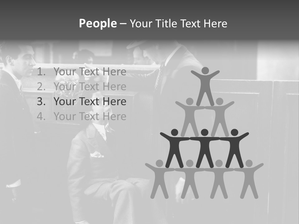 A Man Handing A Trophy To A Little Boy PowerPoint Template