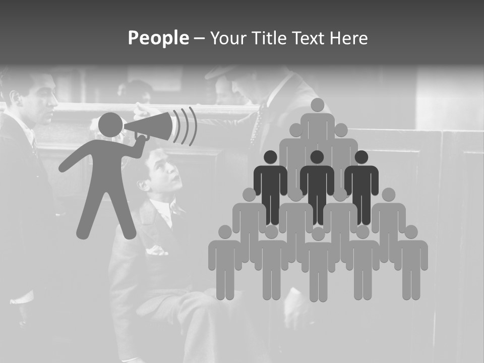 A Man Handing A Trophy To A Little Boy PowerPoint Template