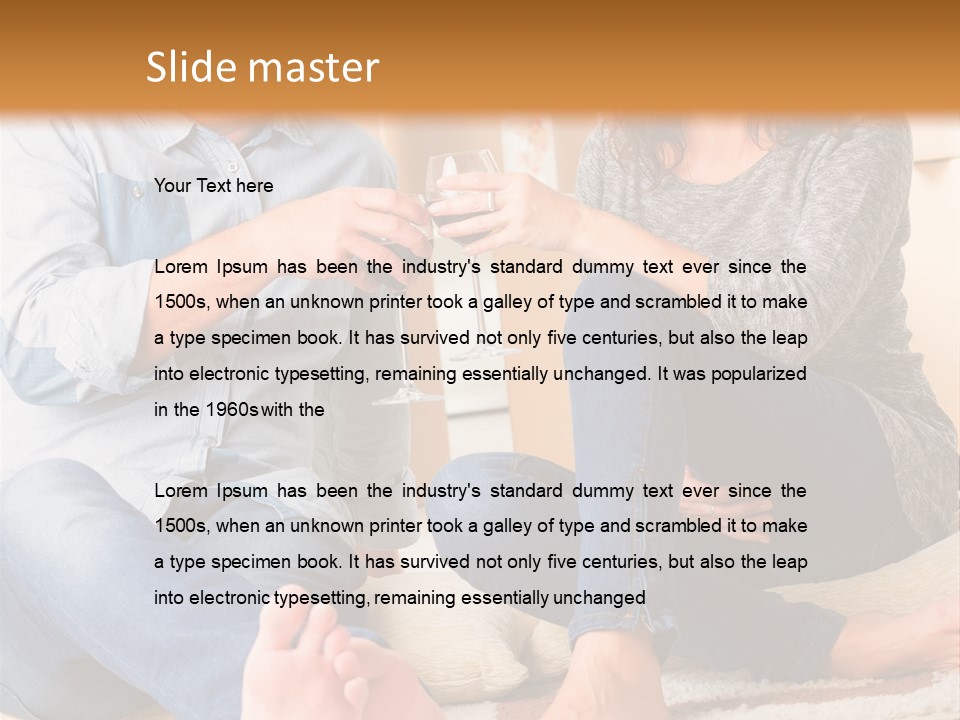 A Man And A Woman Sitting On The Floor With Boxes In The Background PowerPoint Template