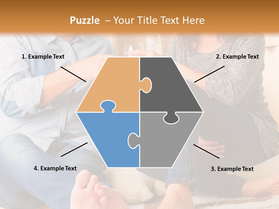 A Man And A Woman Sitting On The Floor With Boxes In The Background PowerPoint Template