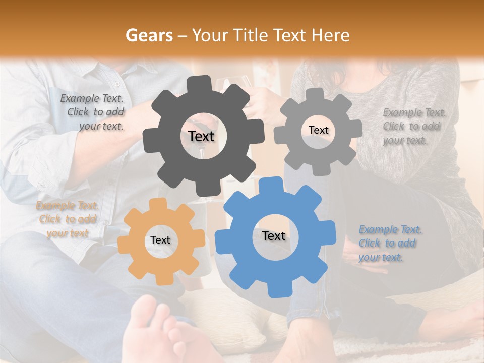 A Man And A Woman Sitting On The Floor With Boxes In The Background PowerPoint Template