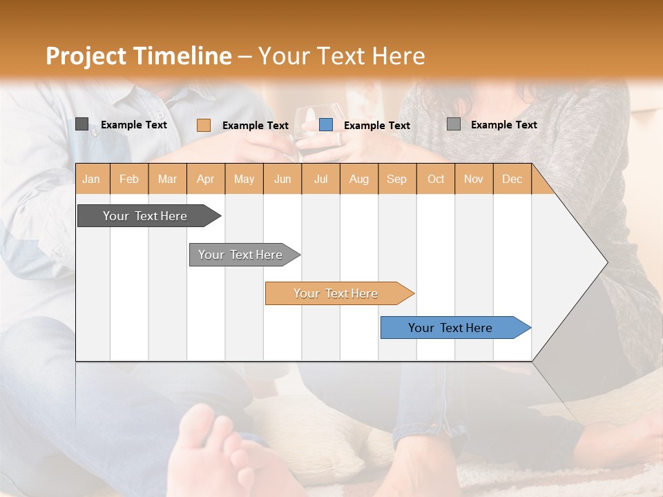 A Man And A Woman Sitting On The Floor With Boxes In The Background PowerPoint Template