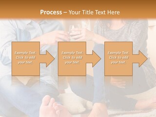 A Man And A Woman Sitting On The Floor With Boxes In The Background PowerPoint Template