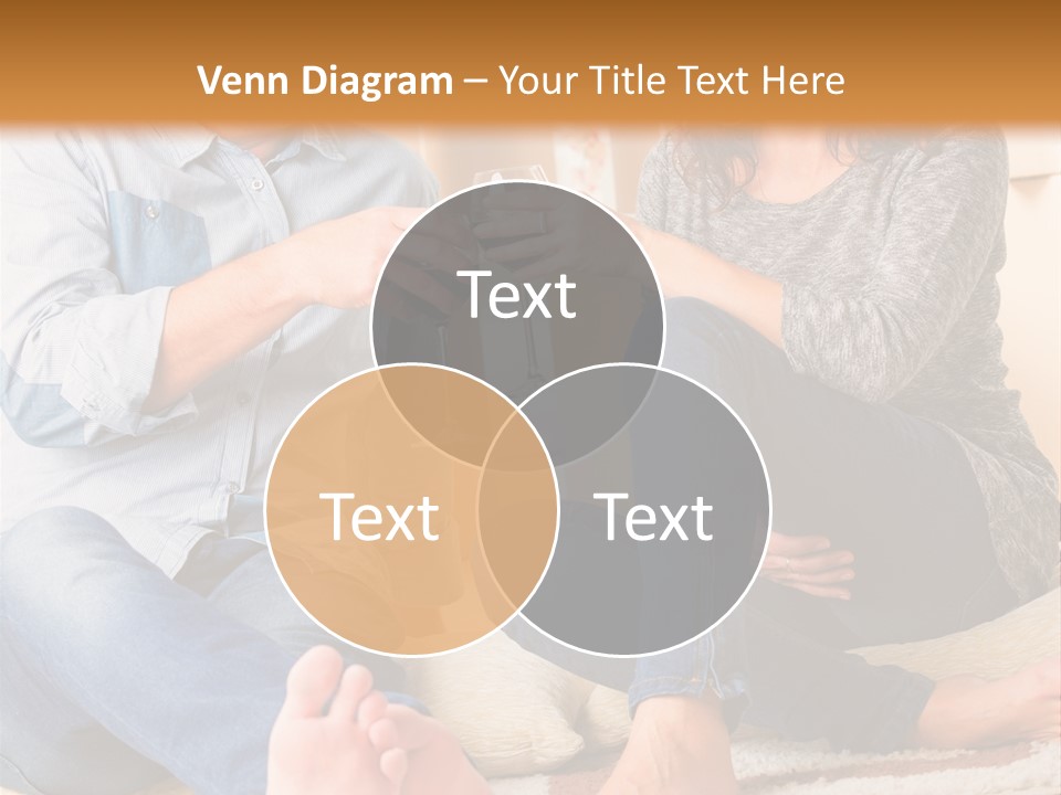 A Man And A Woman Sitting On The Floor With Boxes In The Background PowerPoint Template