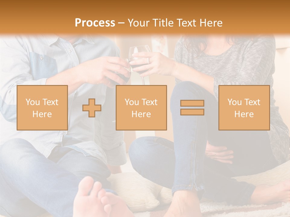 A Man And A Woman Sitting On The Floor With Boxes In The Background PowerPoint Template