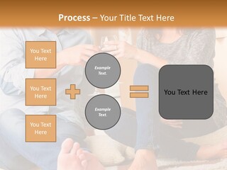 A Man And A Woman Sitting On The Floor With Boxes In The Background PowerPoint Template