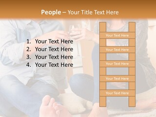 A Man And A Woman Sitting On The Floor With Boxes In The Background PowerPoint Template