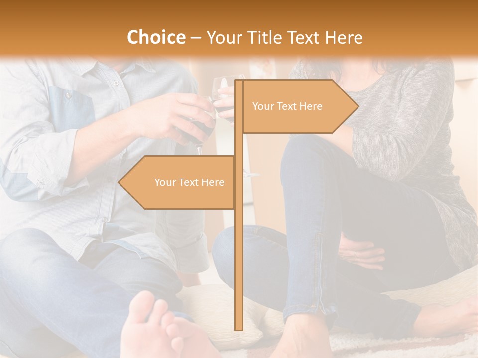 A Man And A Woman Sitting On The Floor With Boxes In The Background PowerPoint Template