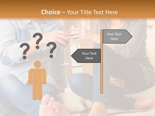 A Man And A Woman Sitting On The Floor With Boxes In The Background PowerPoint Template