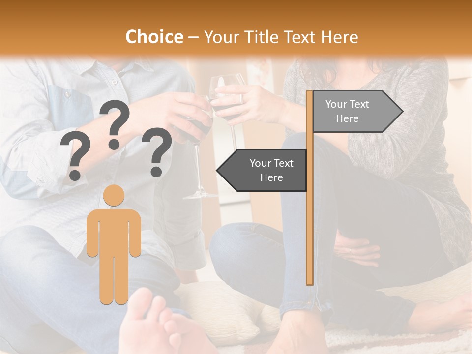 A Man And A Woman Sitting On The Floor With Boxes In The Background PowerPoint Template