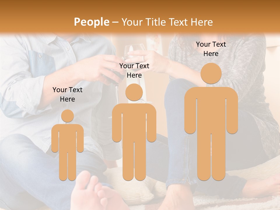 A Man And A Woman Sitting On The Floor With Boxes In The Background PowerPoint Template