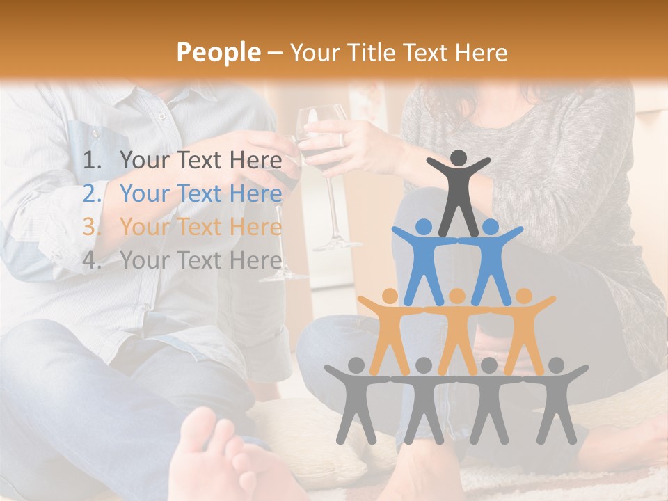 A Man And A Woman Sitting On The Floor With Boxes In The Background PowerPoint Template