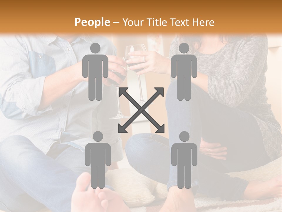 A Man And A Woman Sitting On The Floor With Boxes In The Background PowerPoint Template