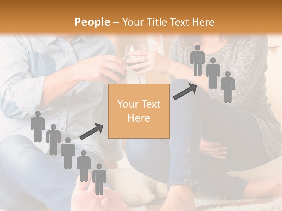 A Man And A Woman Sitting On The Floor With Boxes In The Background PowerPoint Template