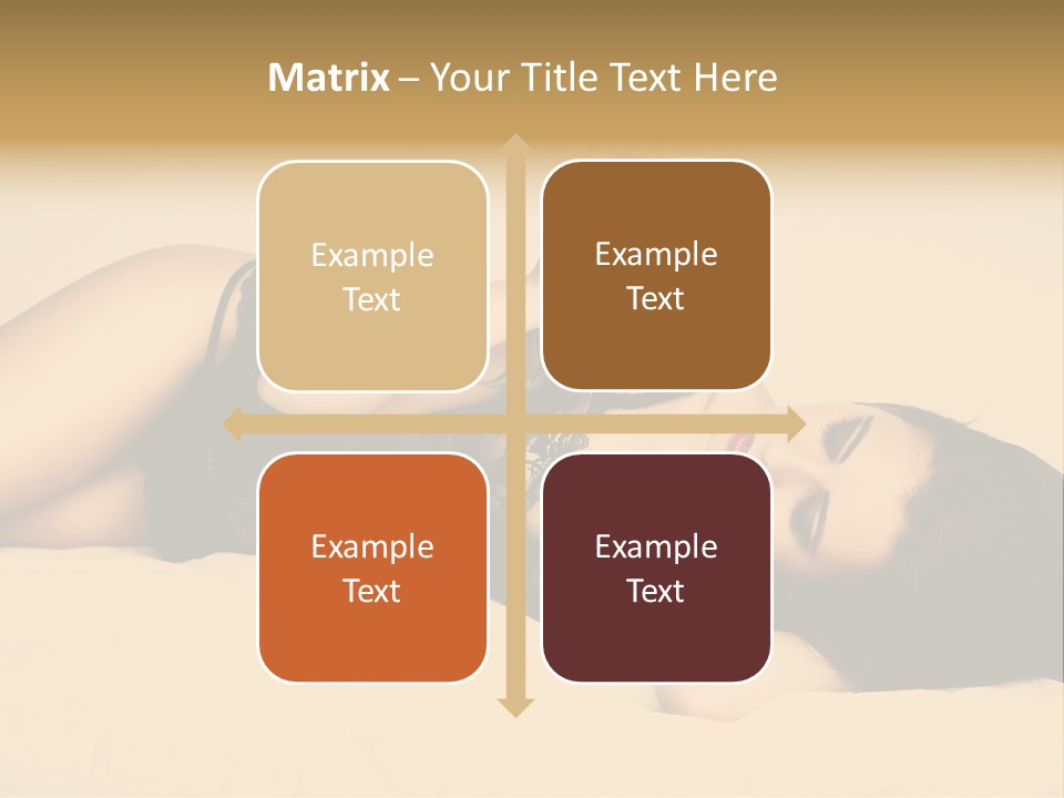 A Woman In Lingerie Smoking A Cigarette PowerPoint Template