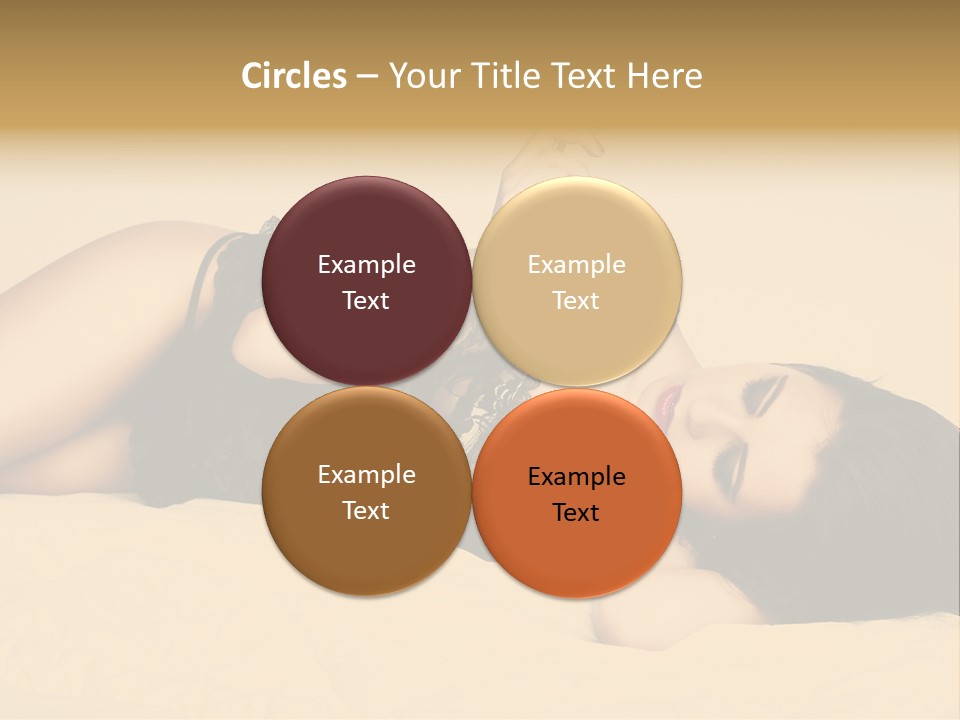 A Woman In Lingerie Smoking A Cigarette PowerPoint Template