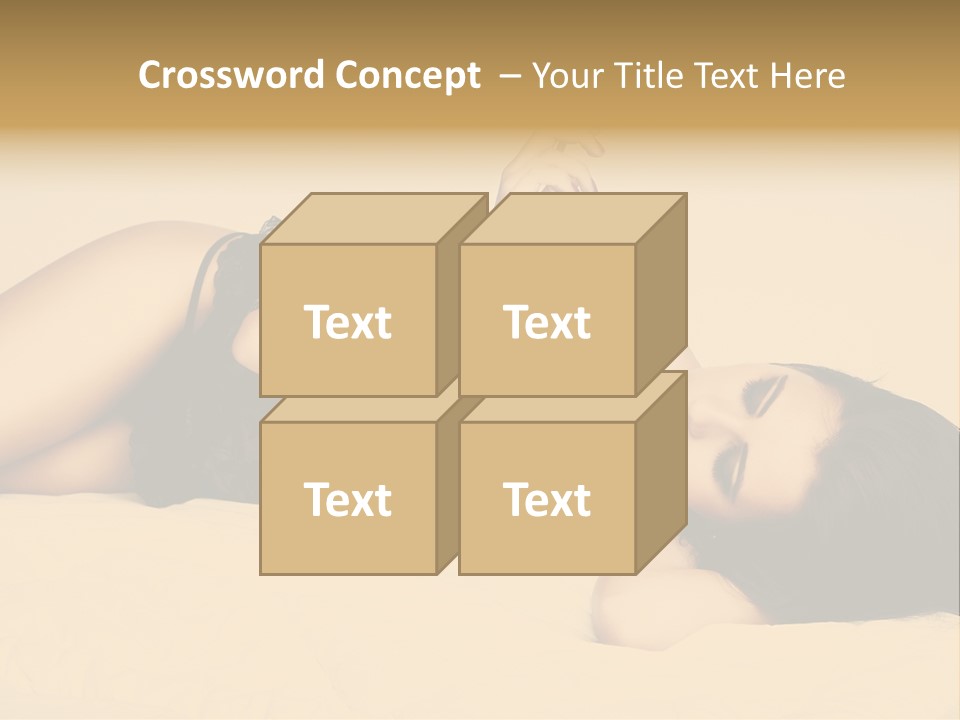 A Woman In Lingerie Smoking A Cigarette PowerPoint Template