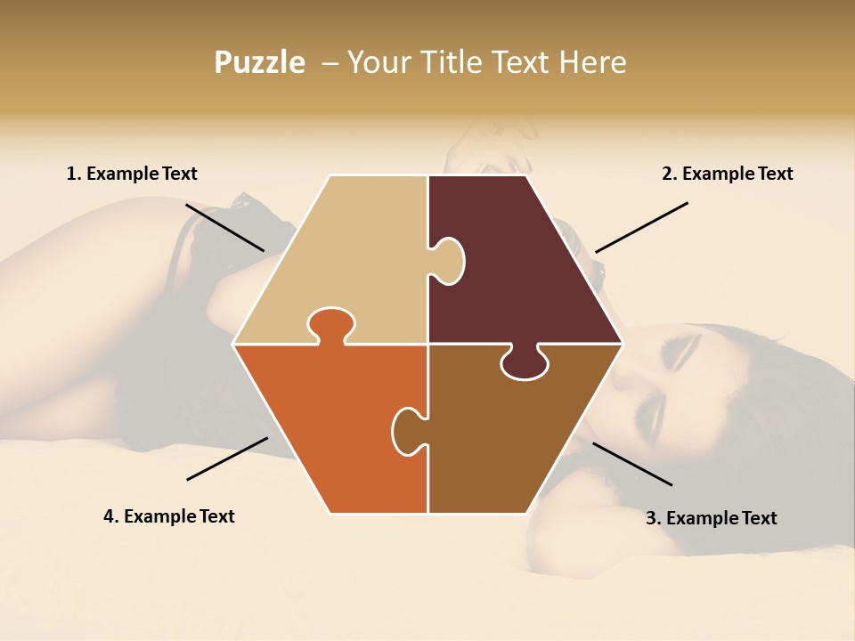 A Woman In Lingerie Smoking A Cigarette PowerPoint Template