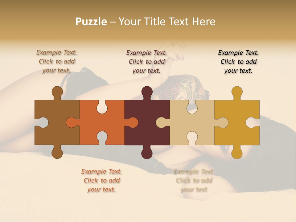 A Woman In Lingerie Smoking A Cigarette PowerPoint Template