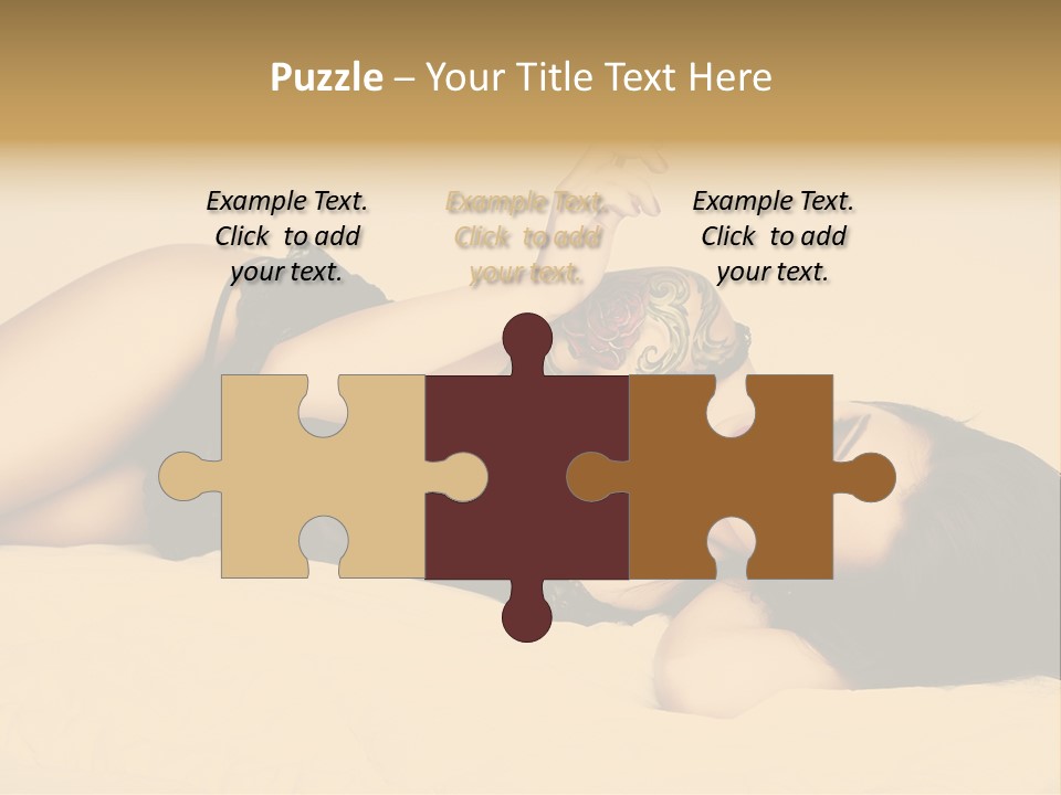 A Woman In Lingerie Smoking A Cigarette PowerPoint Template