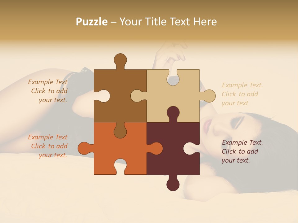 A Woman In Lingerie Smoking A Cigarette PowerPoint Template