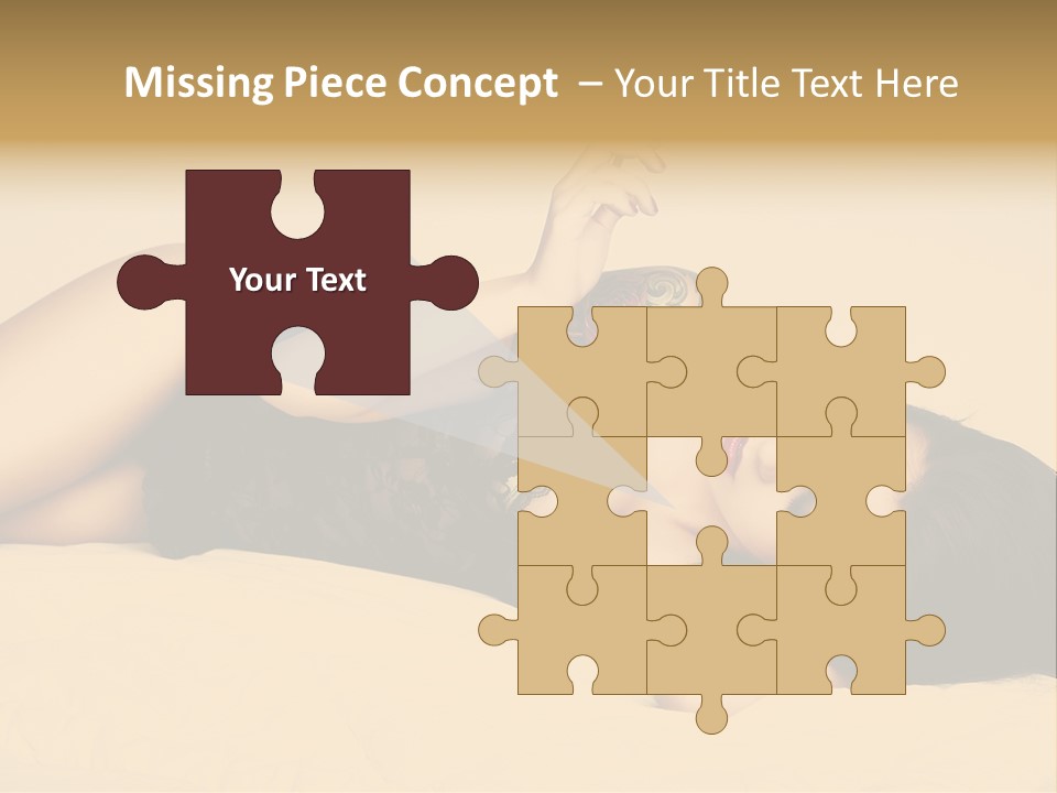 A Woman In Lingerie Smoking A Cigarette PowerPoint Template