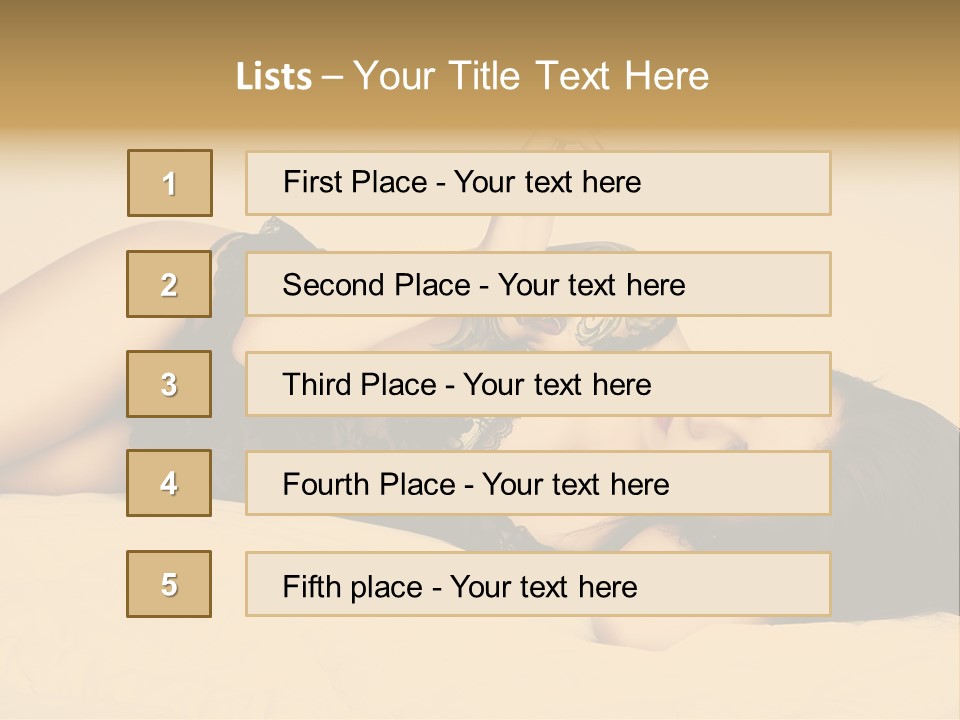 A Woman In Lingerie Smoking A Cigarette PowerPoint Template