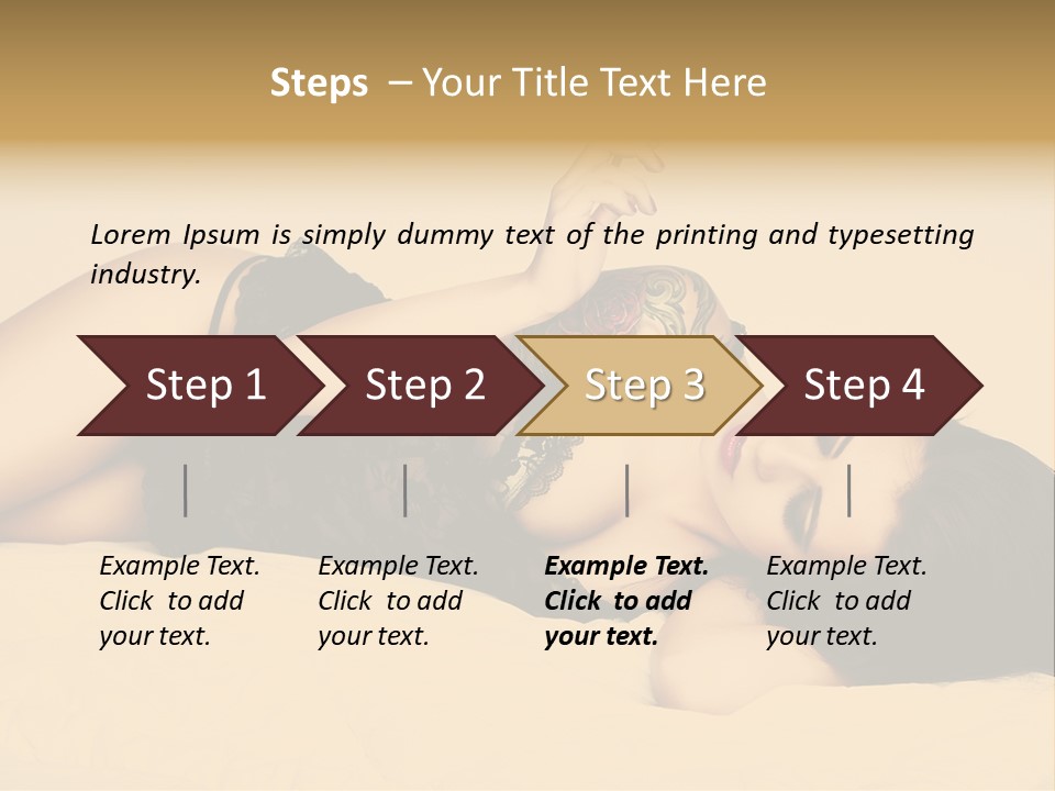 A Woman In Lingerie Smoking A Cigarette PowerPoint Template