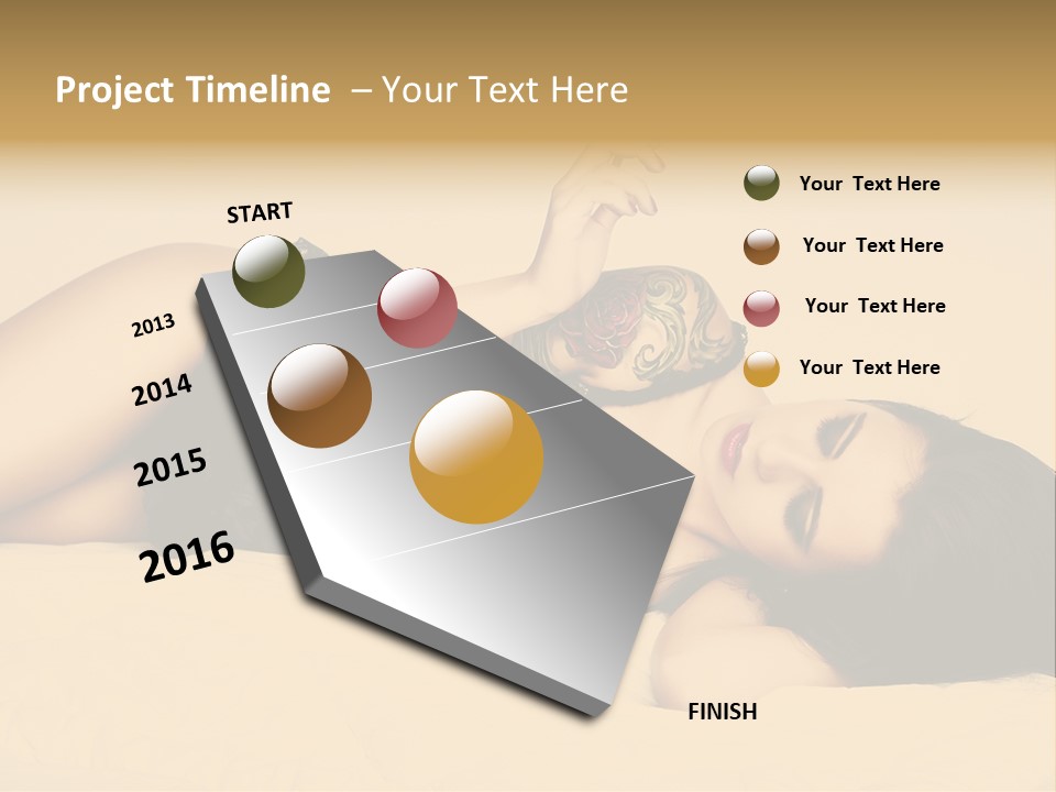 A Woman In Lingerie Smoking A Cigarette PowerPoint Template