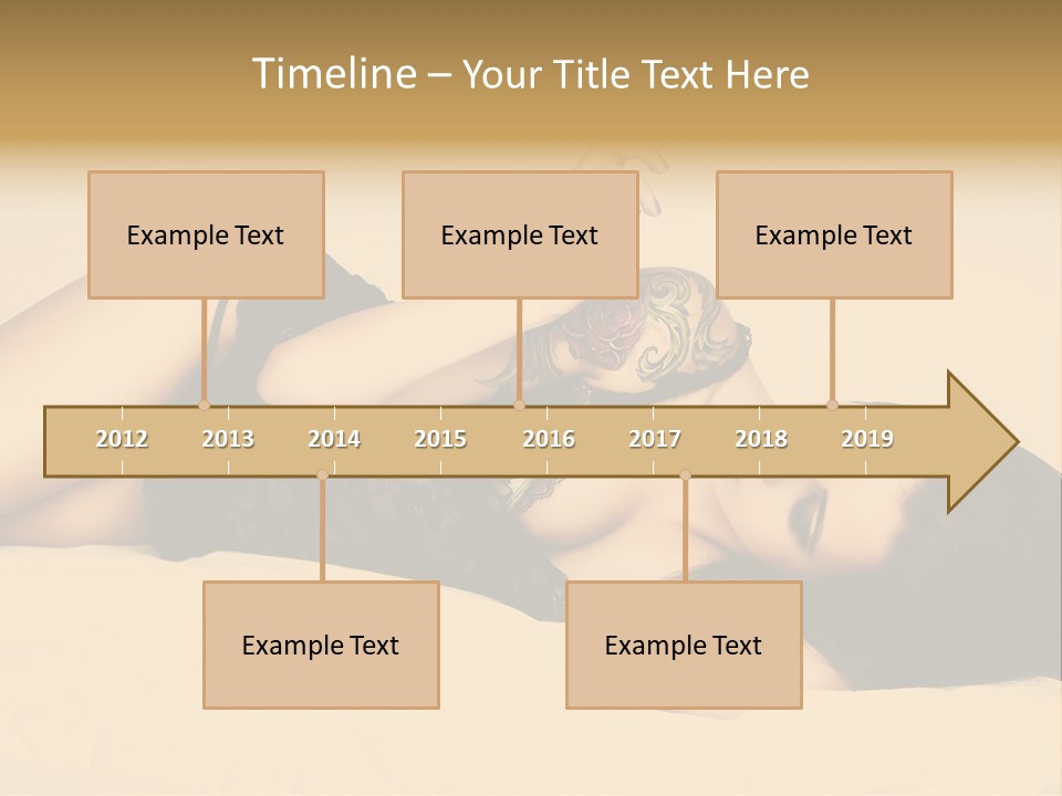 A Woman In Lingerie Smoking A Cigarette PowerPoint Template