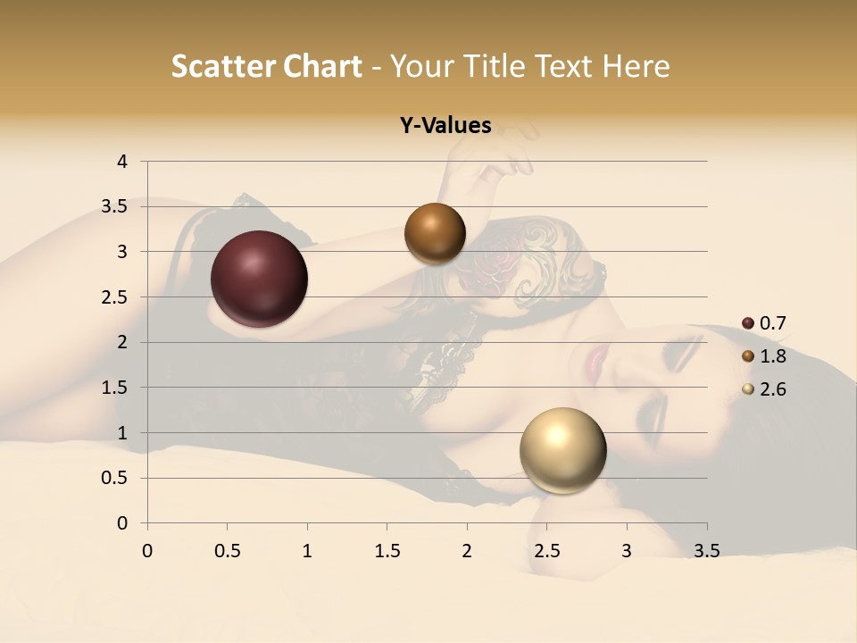 A Woman In Lingerie Smoking A Cigarette PowerPoint Template