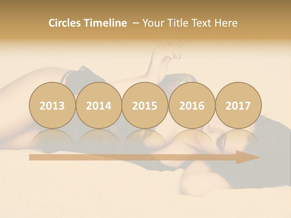 A Woman In Lingerie Smoking A Cigarette PowerPoint Template