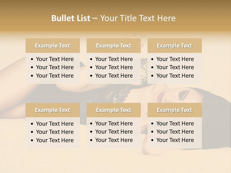 A Woman In Lingerie Smoking A Cigarette PowerPoint Template