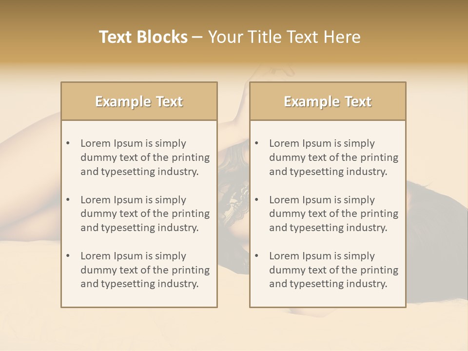 A Woman In Lingerie Smoking A Cigarette PowerPoint Template