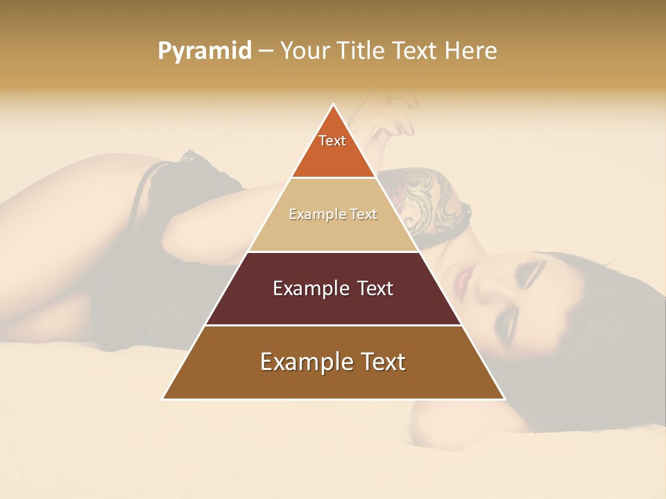 A Woman In Lingerie Smoking A Cigarette PowerPoint Template