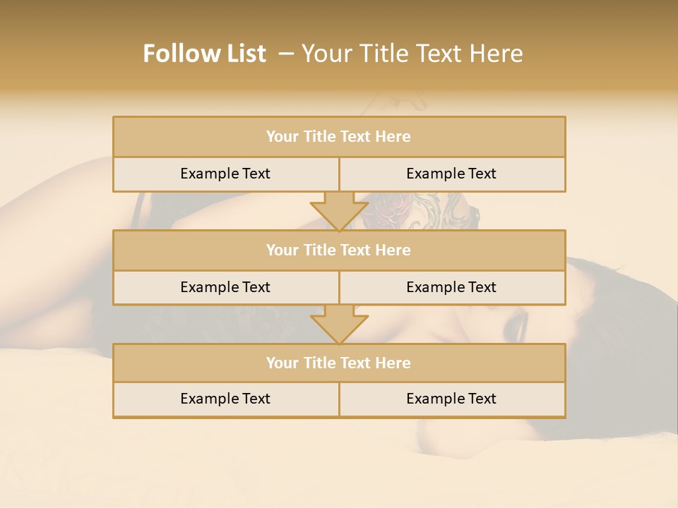 A Woman In Lingerie Smoking A Cigarette PowerPoint Template