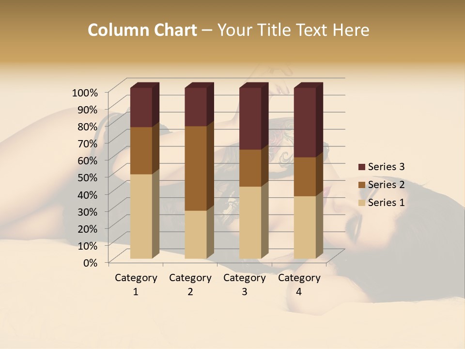 A Woman In Lingerie Smoking A Cigarette PowerPoint Template