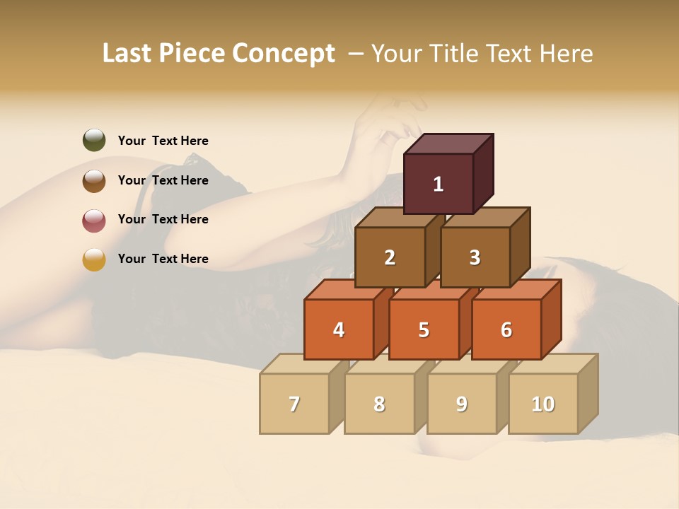 A Woman In Lingerie Smoking A Cigarette PowerPoint Template