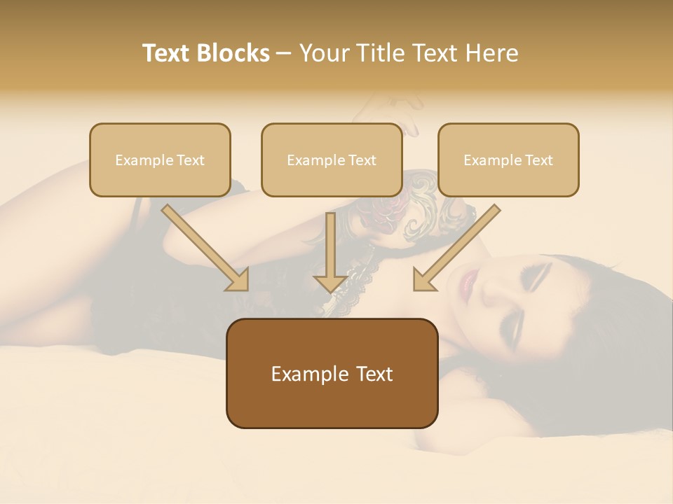 A Woman In Lingerie Smoking A Cigarette PowerPoint Template