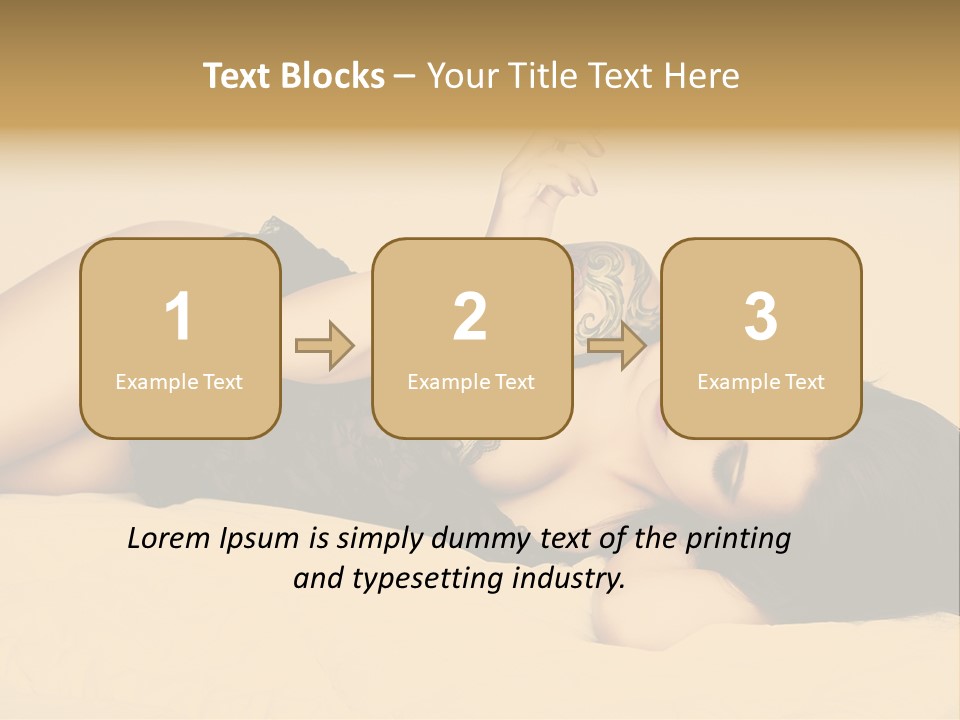 A Woman In Lingerie Smoking A Cigarette PowerPoint Template