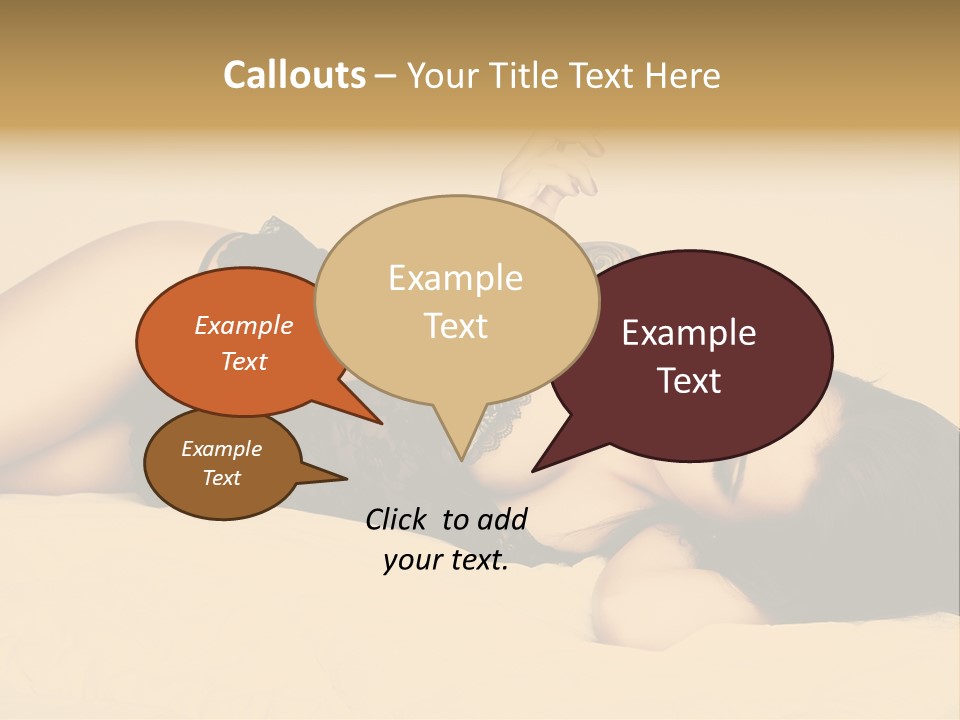 A Woman In Lingerie Smoking A Cigarette PowerPoint Template