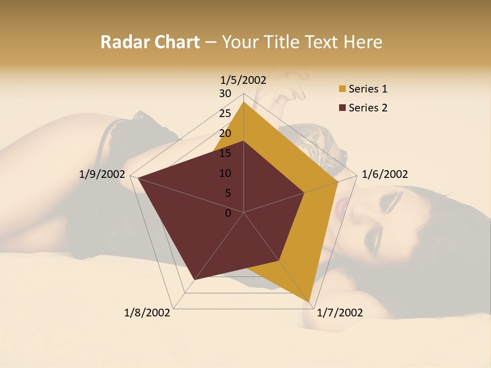 A Woman In Lingerie Smoking A Cigarette PowerPoint Template
