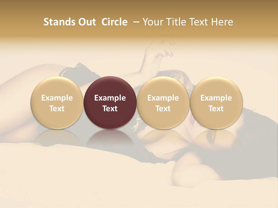 A Woman In Lingerie Smoking A Cigarette PowerPoint Template