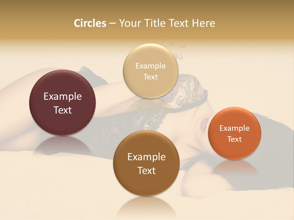 A Woman In Lingerie Smoking A Cigarette PowerPoint Template