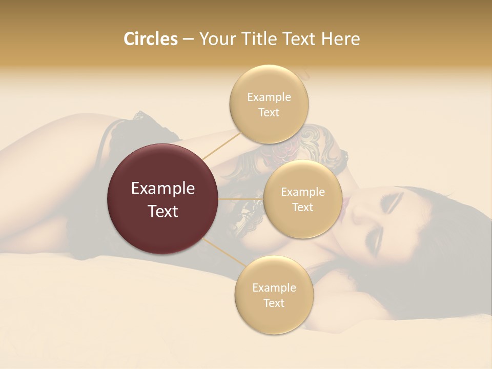 A Woman In Lingerie Smoking A Cigarette PowerPoint Template